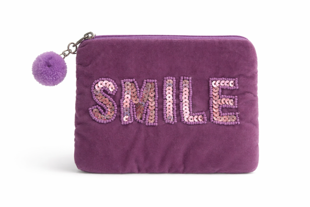 Mini Pochette in Velluto Ricamata