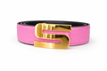Cintura Rosa con Fibbia Dorata S