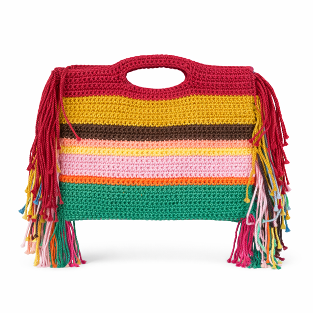 Mini Shopper Multicolor con Frange