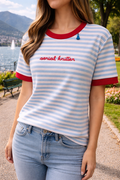 T-shirt a Righe Serial Knitter