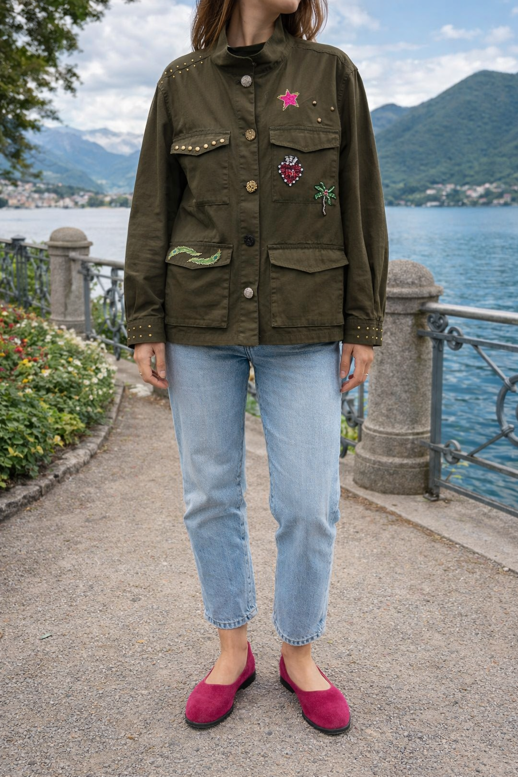 Giacca Militare con Decori