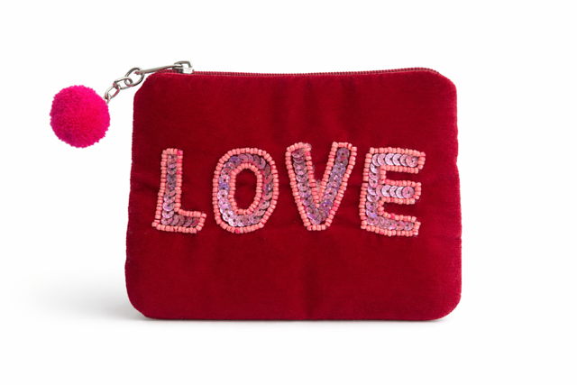 Mini Pochette in Velluto Ricamata