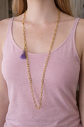 Collana dorata con nappina