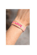 Bracciale Ricamato Love Fucsia